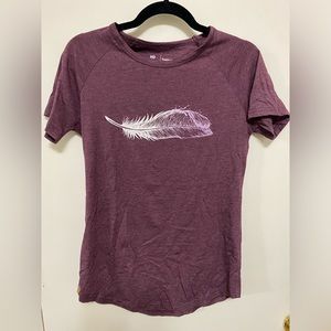 Tentree Women's Featherwave T-shirt, Fig Heather, Size Small